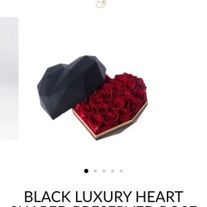 Black Heart-Shaped Rose Box